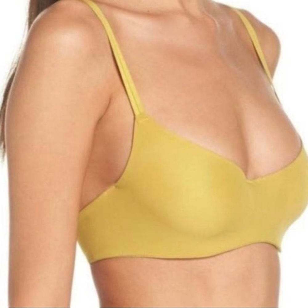 Free People Intimately Zoey Underwire Bra Size 32B Yellow Marsh NWT